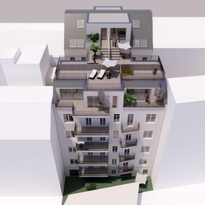 Hannovergasse, LCB-Planung GmbH, Rendering - Innenhof