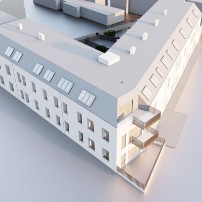 Gramathneusiedl, LCB-Planung, Rendering - Vogelperspektive