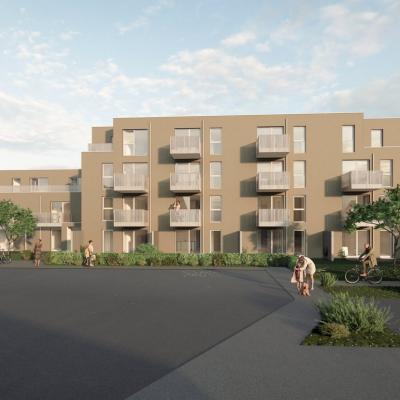 Akademiepark, Rendering - Ansicht Süd – LCB Planung GmbH.