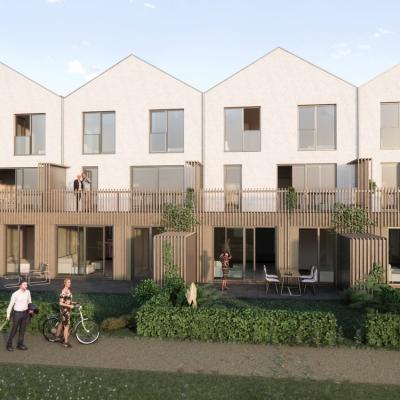 Göllersdorf, Rendering - Ansicht Süd-West – LCB Planung GmbH.